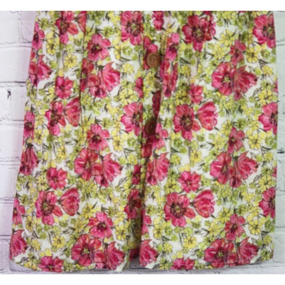 City Triangles Dress Women Size 5 Strapless Cottagecore Pink Floral Belted Teen - Picture 3 of 9